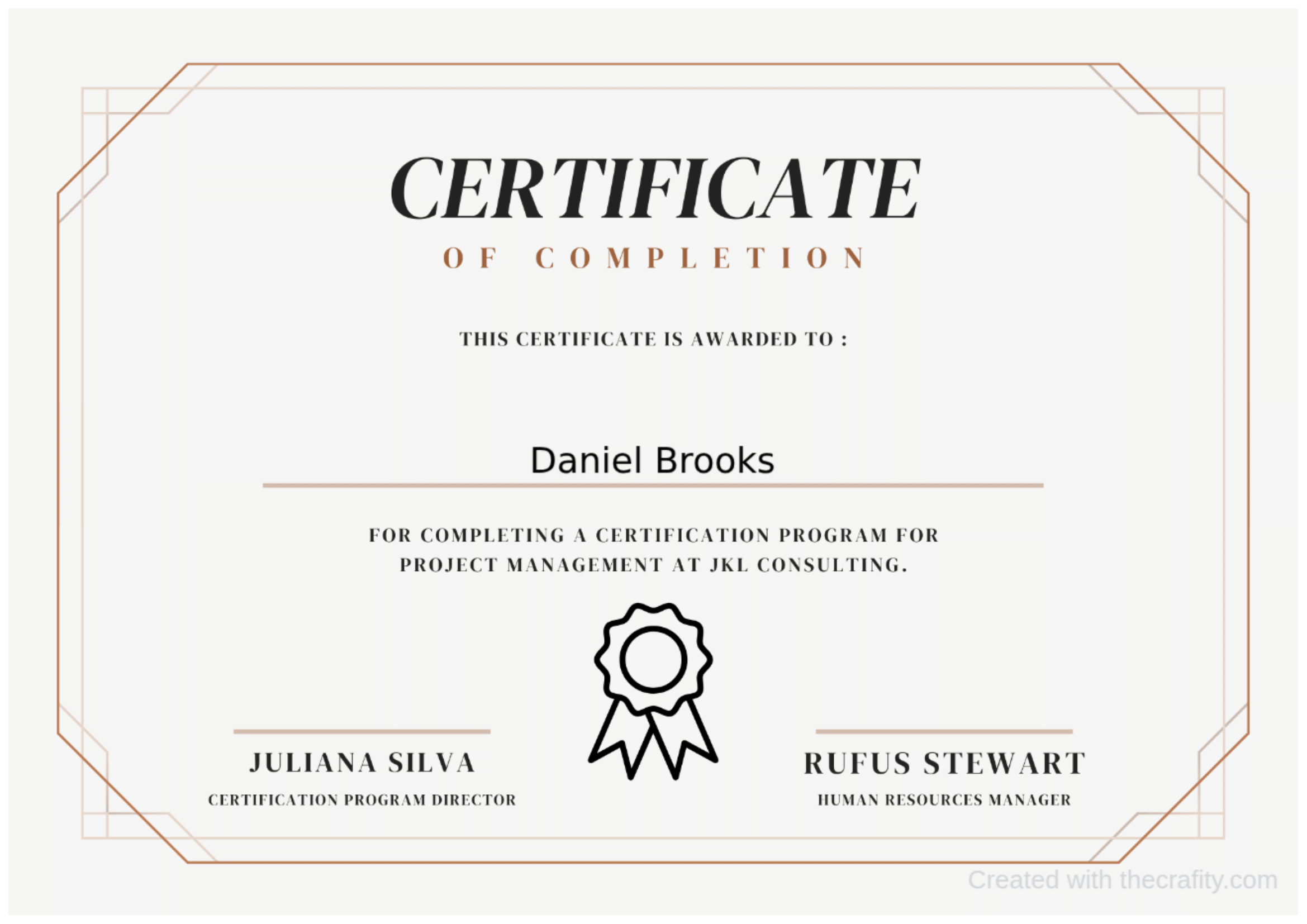 Generated Certificates Sample